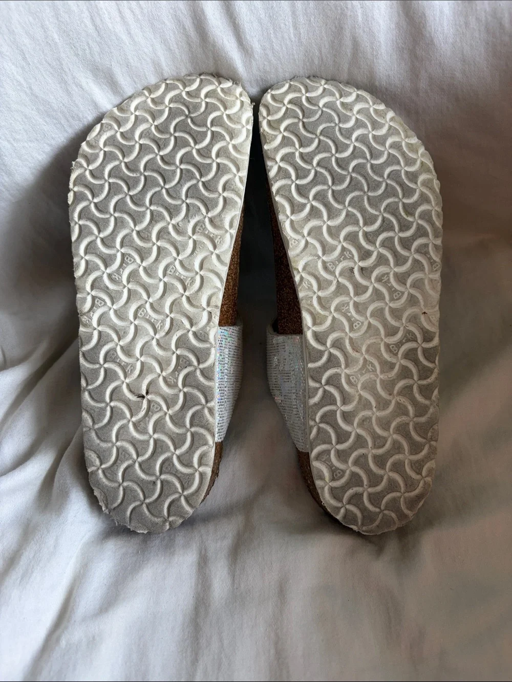 Birkenstock Gizeh Holographic Iridescent Thong Sandals - Silver